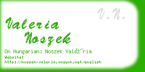 valeria noszek business card